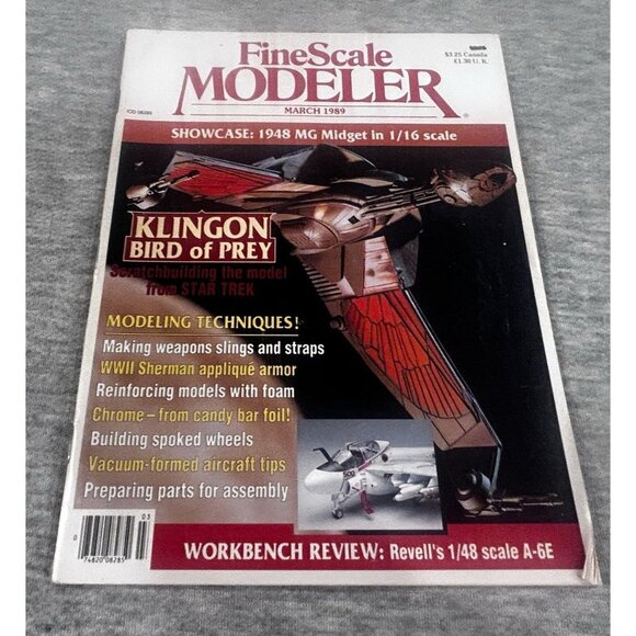 Fine Scale Modeler Magazine Klingon Bird Of Prey Star Trek March 1989 Paperback - Picture 1 of 6